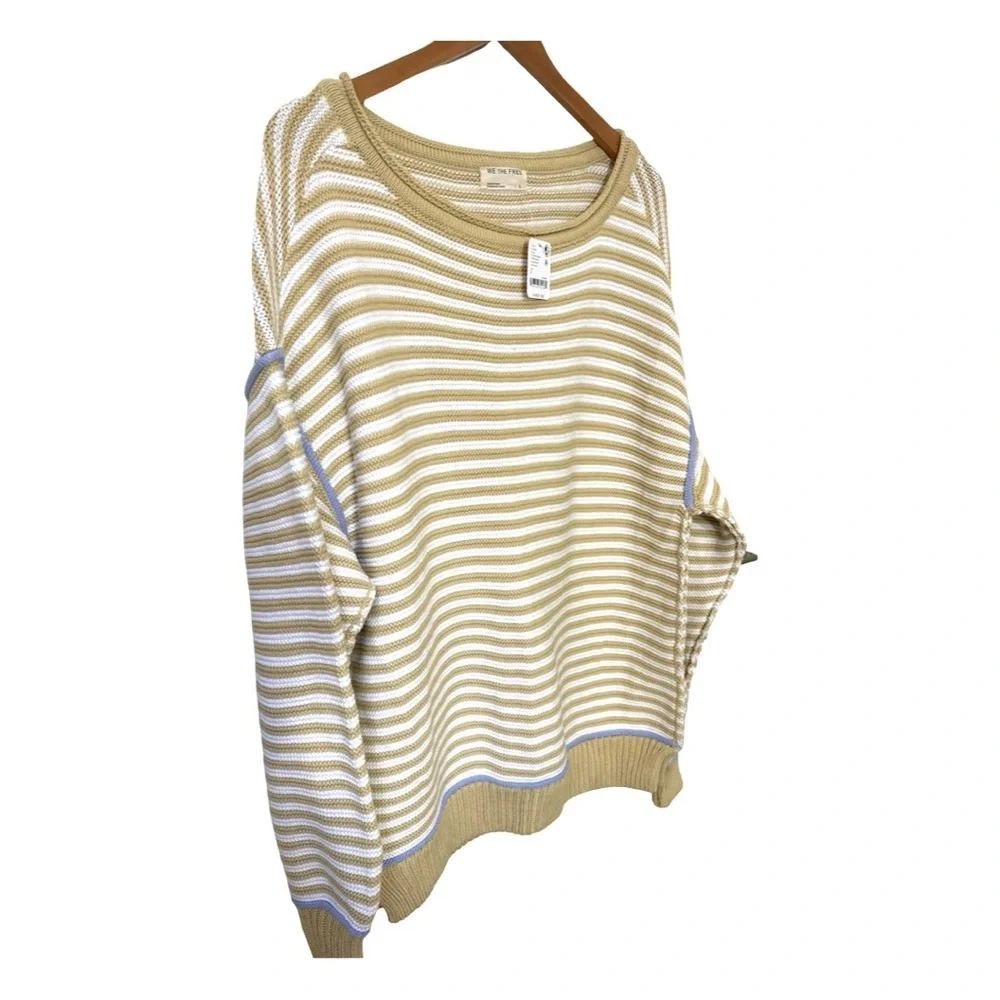 NWT WE THE FREE Asher Striped Pullover Sweater Size Large - Picture 3 of 6